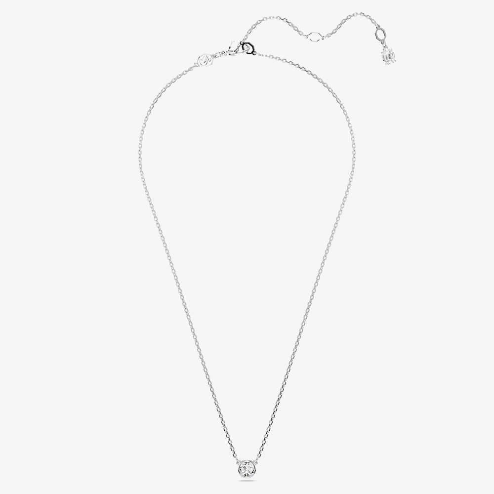 Swarovski Swarovski Women's Imber Rhodium Plated White Round Necklace 5696039 in Silver - 2