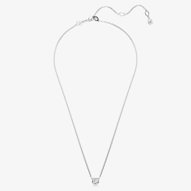 Swarovski Swarovski Women's Imber Rhodium Plated White Round Necklace 5696039 in Silver - 2