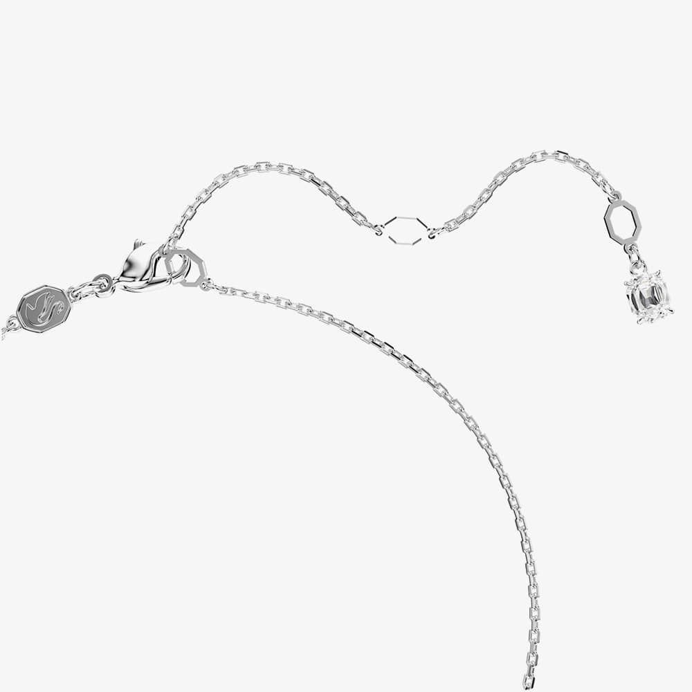 Swarovski Swarovski Women's Imber Rhodium Plated White Round Necklace 5696039 in Silver - 3