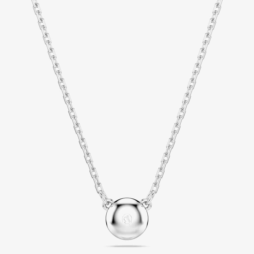 Swarovski Swarovski Women's Imber Rhodium Plated White Round Necklace 5696039 in Silver - 4