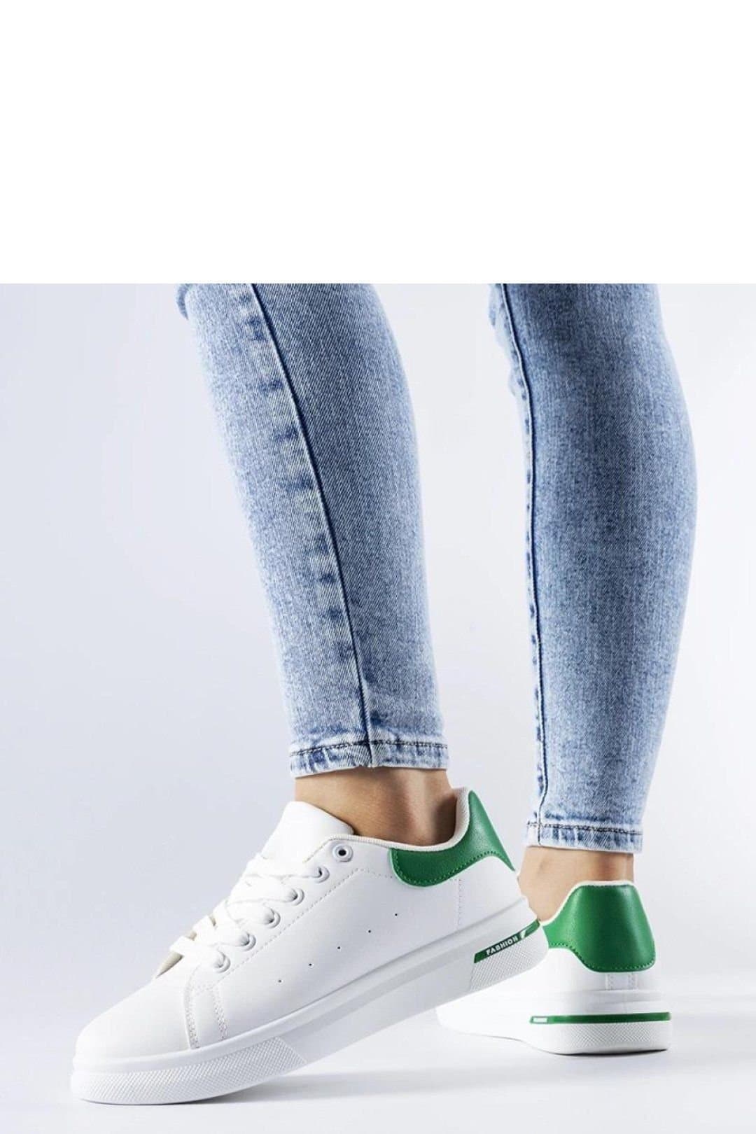 Love Lace Love Lace Women's Sport Summer Sneakers with Lace Up Comfort White Green Fabric