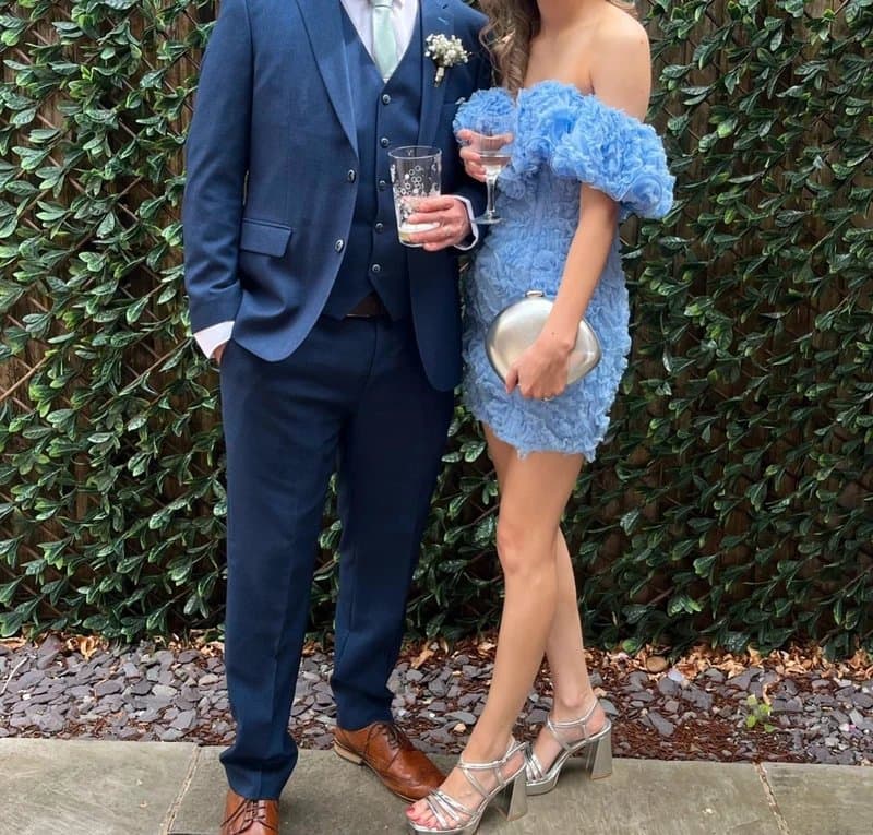 ASOS ASOS Luxe lace ruffle Bardot mini dress