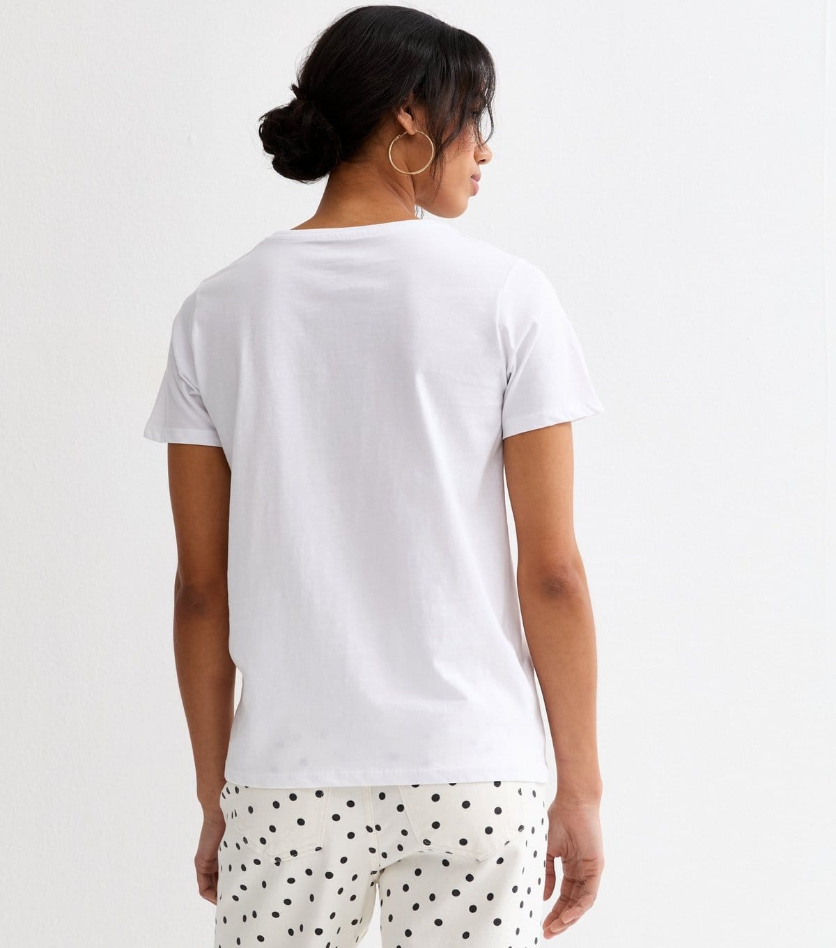 New Look Women's White Cotton London Paris Logo T-Shirt New Look - 4