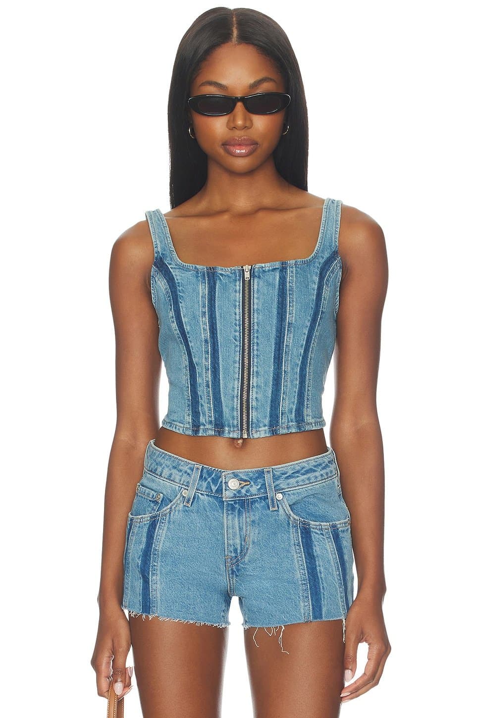 revolve Seamed Zip Bustier