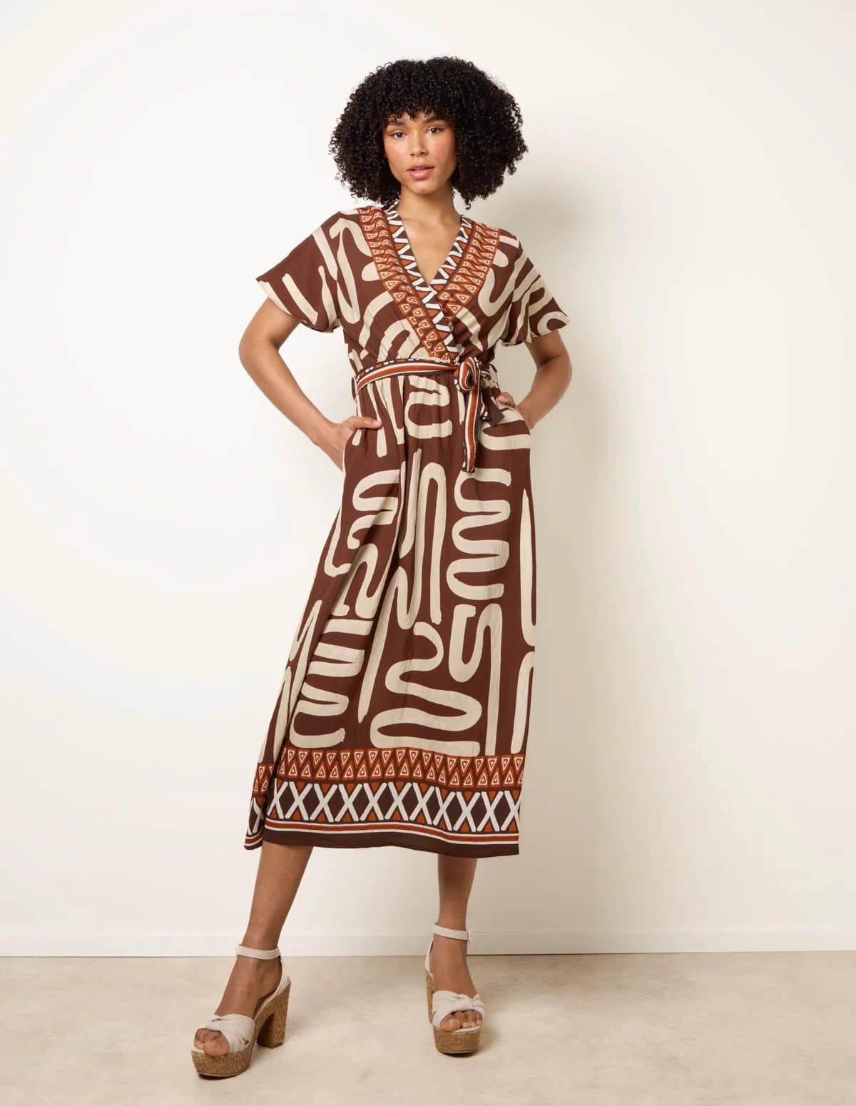 Blue Vanilla Dress With Abstract Print