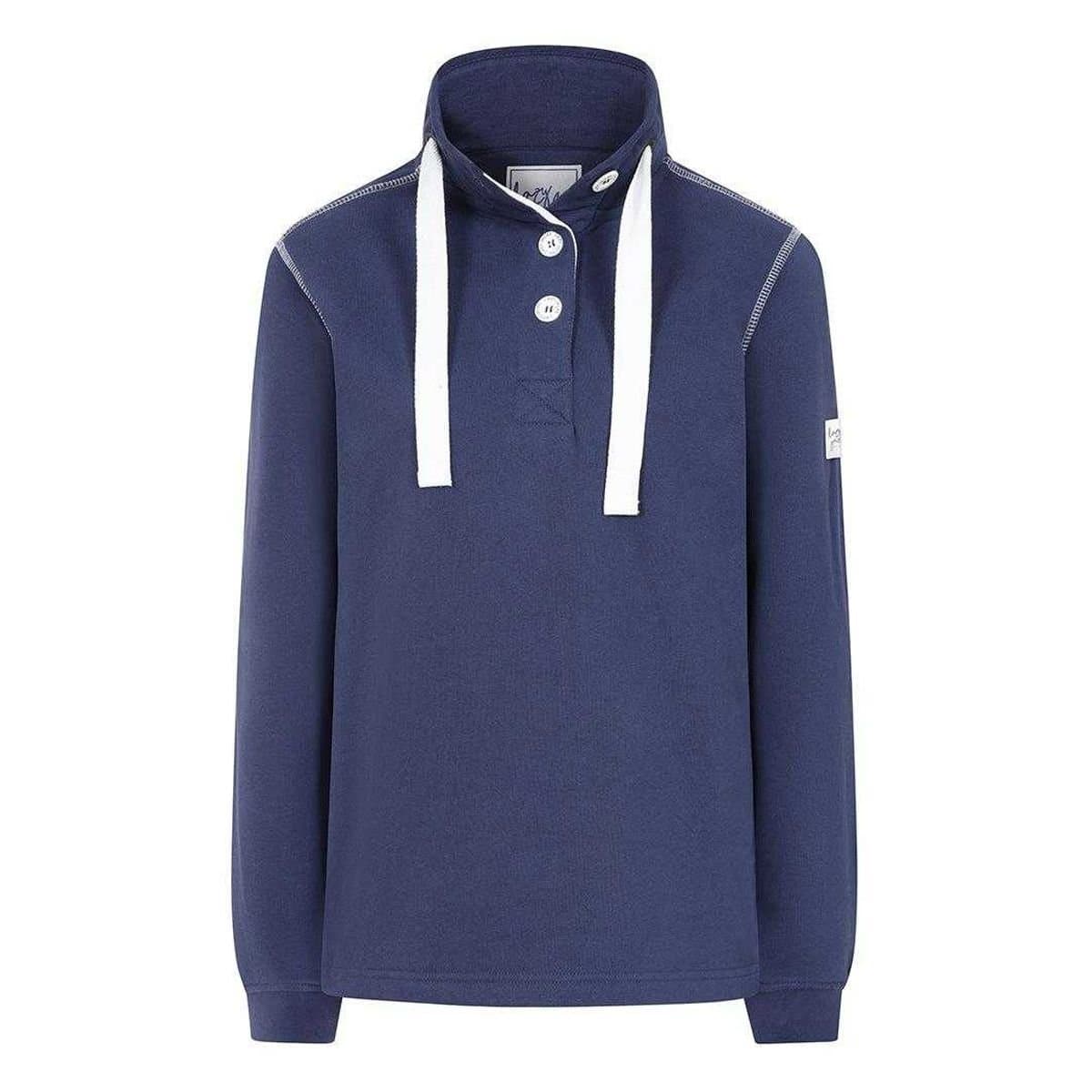 Lazy Jacks Lazy Jacks Dark Blue Button Neck Sweatshirt