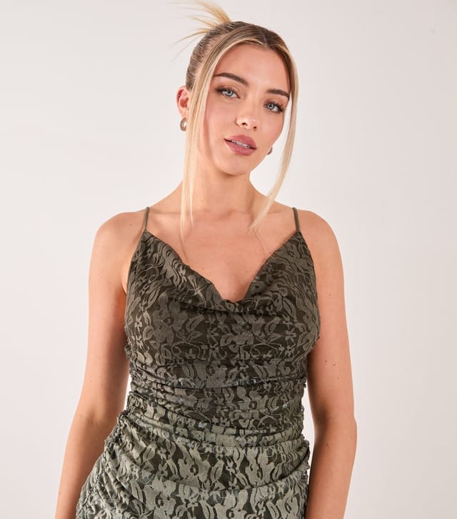 Pink Vanilla Women's Khaki Ombre Mini Dress Pink Vanilla New Look - 3