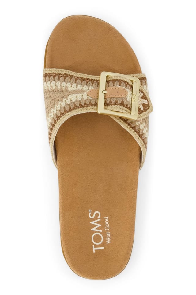 TOMS Toms Women's Marin Slides Sandal Dark Beige - 3