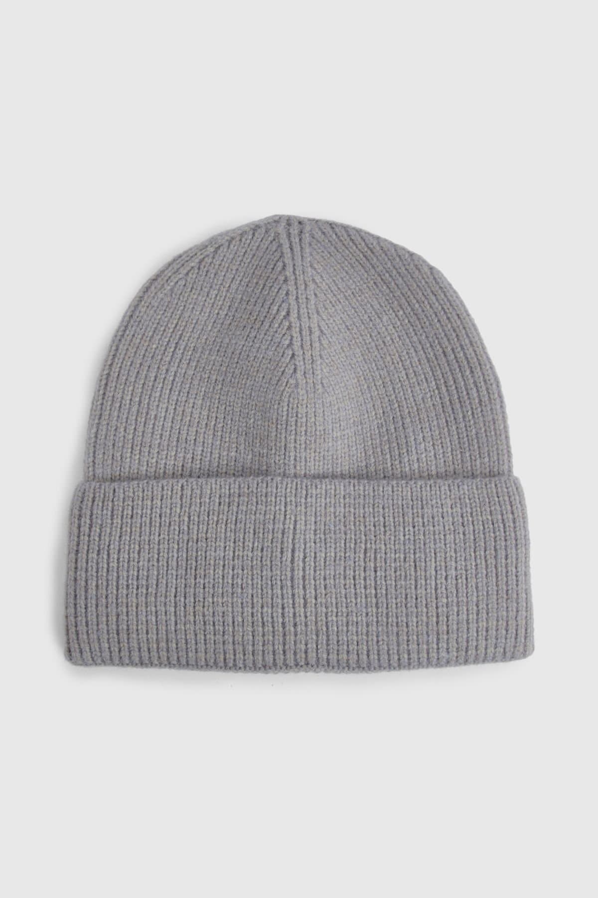 Burton Burton Men's Light Grey Ribbed Knitted Beanie Hat
