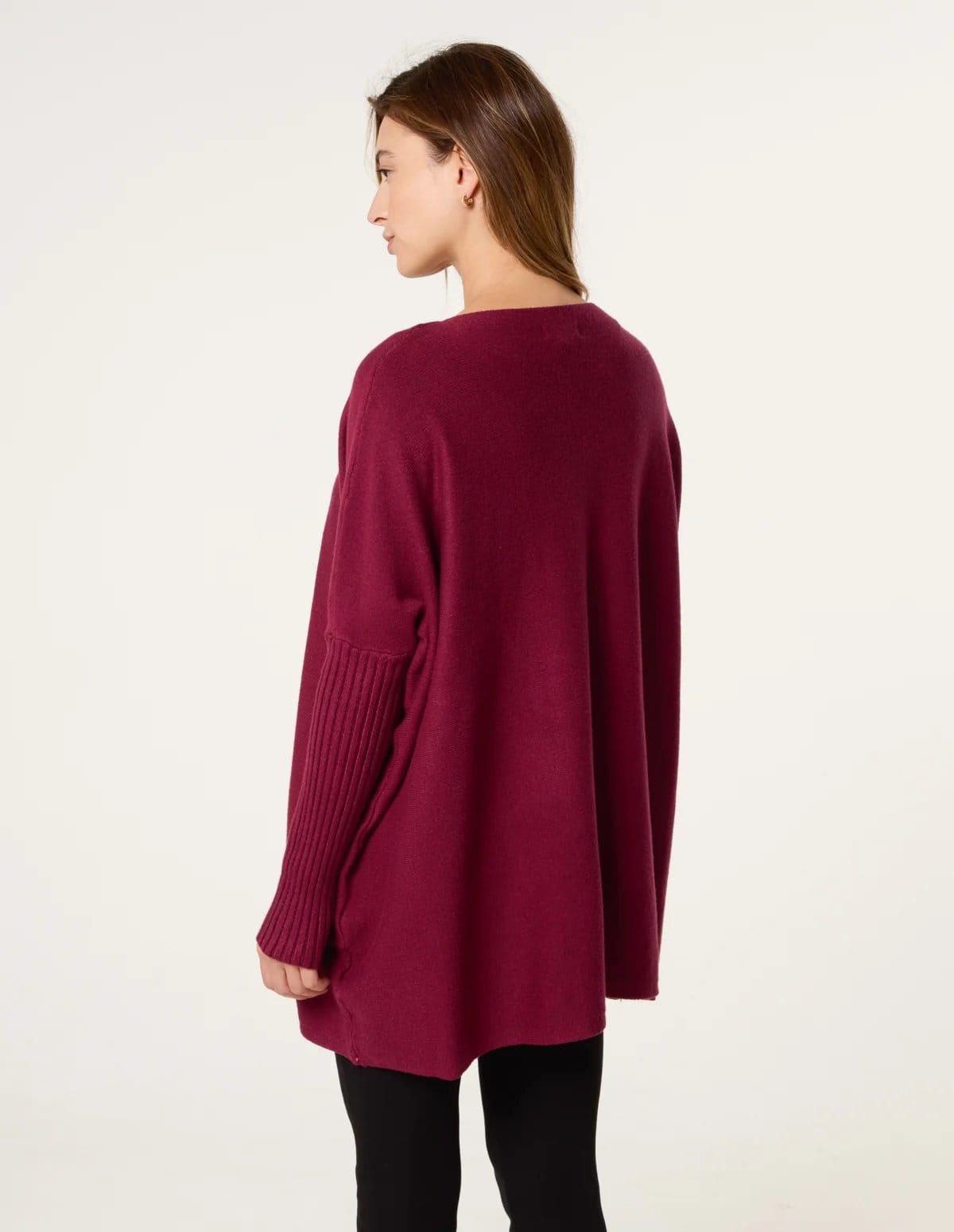 Blue Vanilla Heart Diamante Oversized Jumper - 4