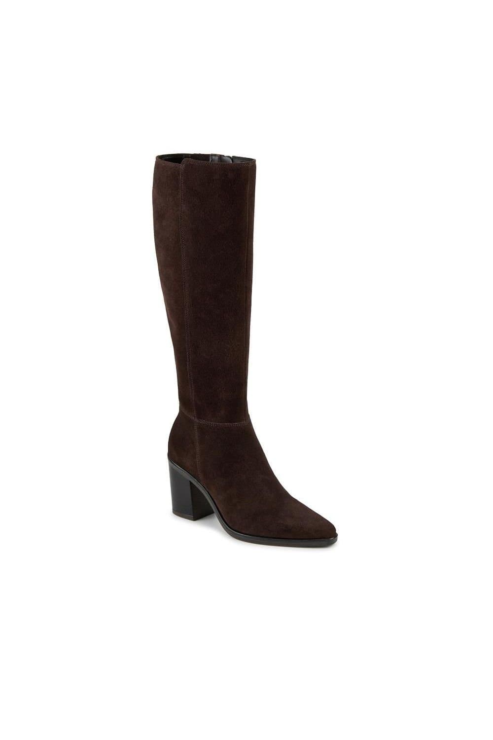 Jones Bootmaker Jones Bootmaker Women's Cagliari Small Calf Fit Knee High Boots in Brown
