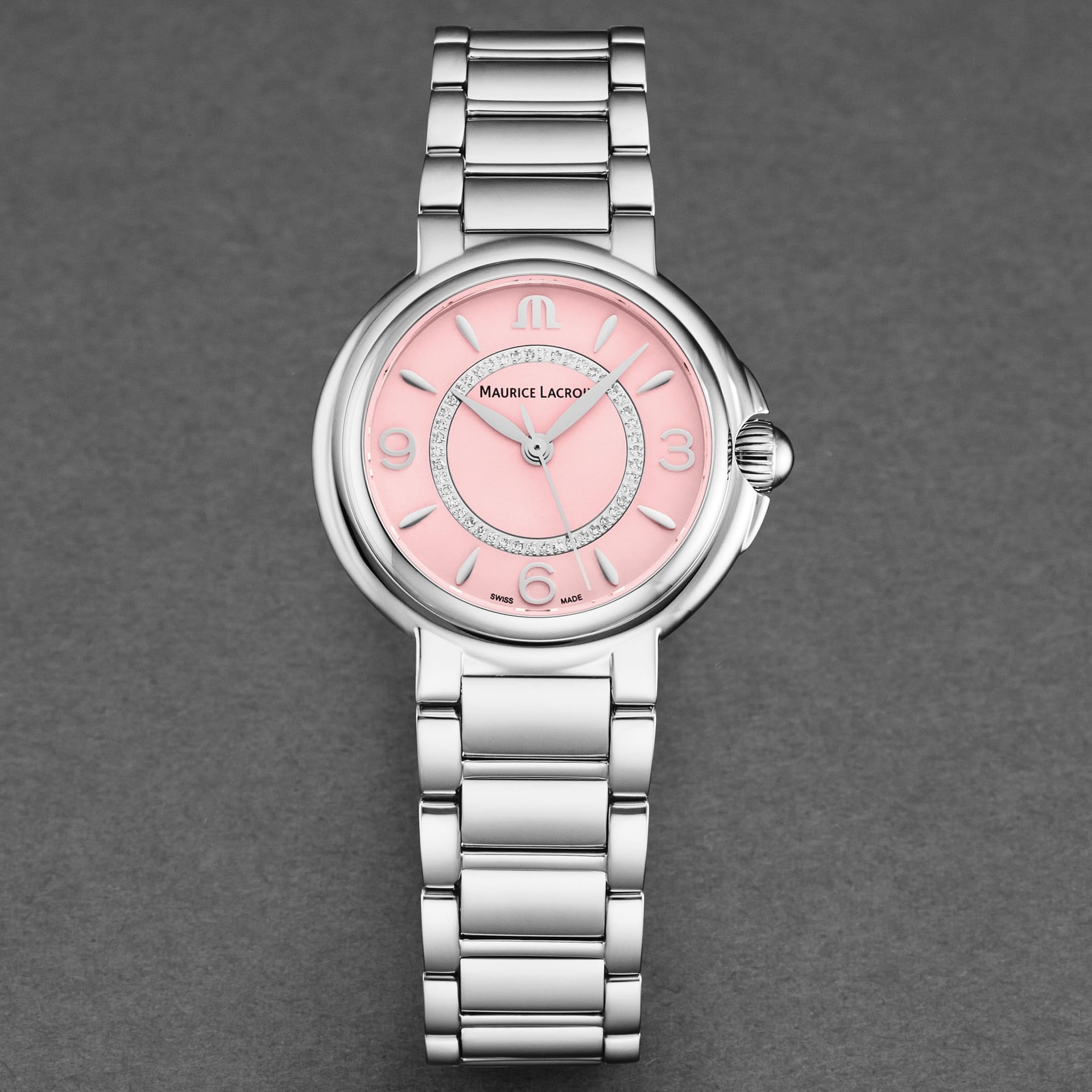 Maurice Lacroix Maurice Lacroix Women's 'Fiaba' Light Pink Dial Stainless Steel Bracelet Quartz Watch in Silver - 4