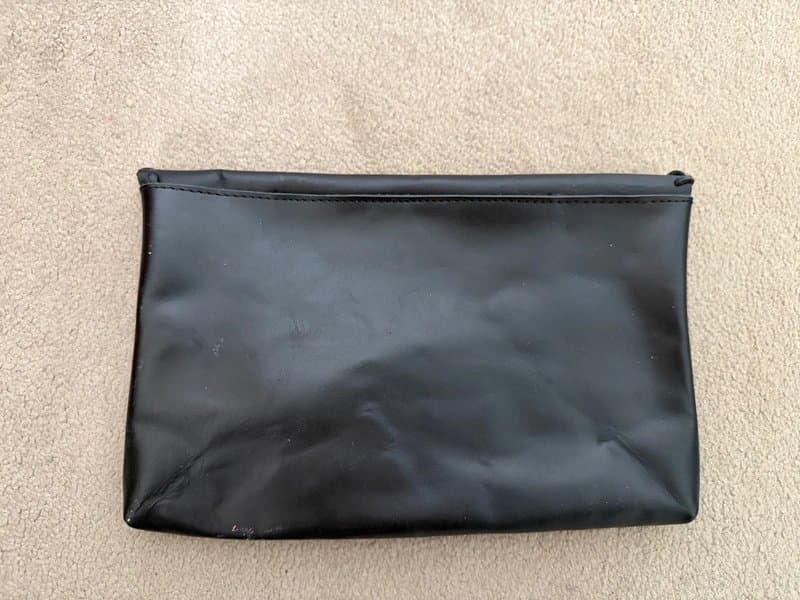 Topshop Topshop black leather clutch
