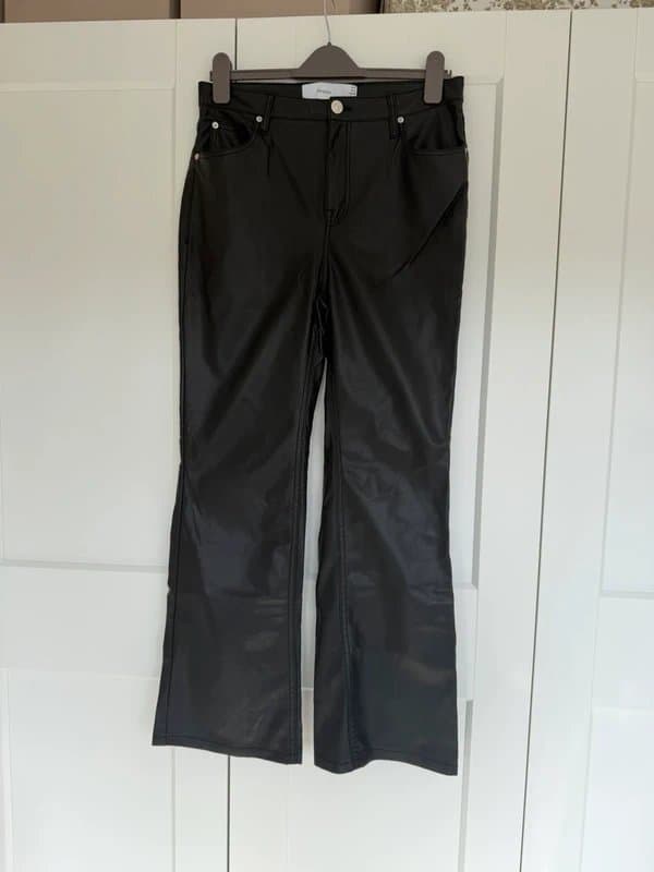 Bershka Bershka Black Leather Trousers Size L