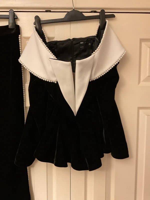 ASOS ASOS luxe  black velvet type  2 piece