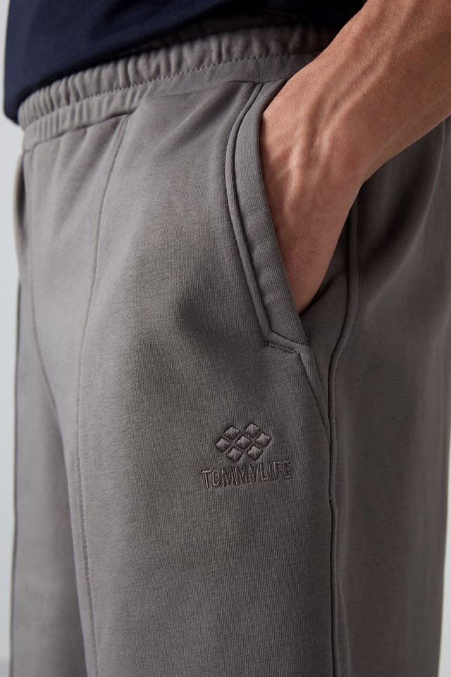 Tommy Life Tommy Life Men's Knit Sweat Shorts in Grey - 3