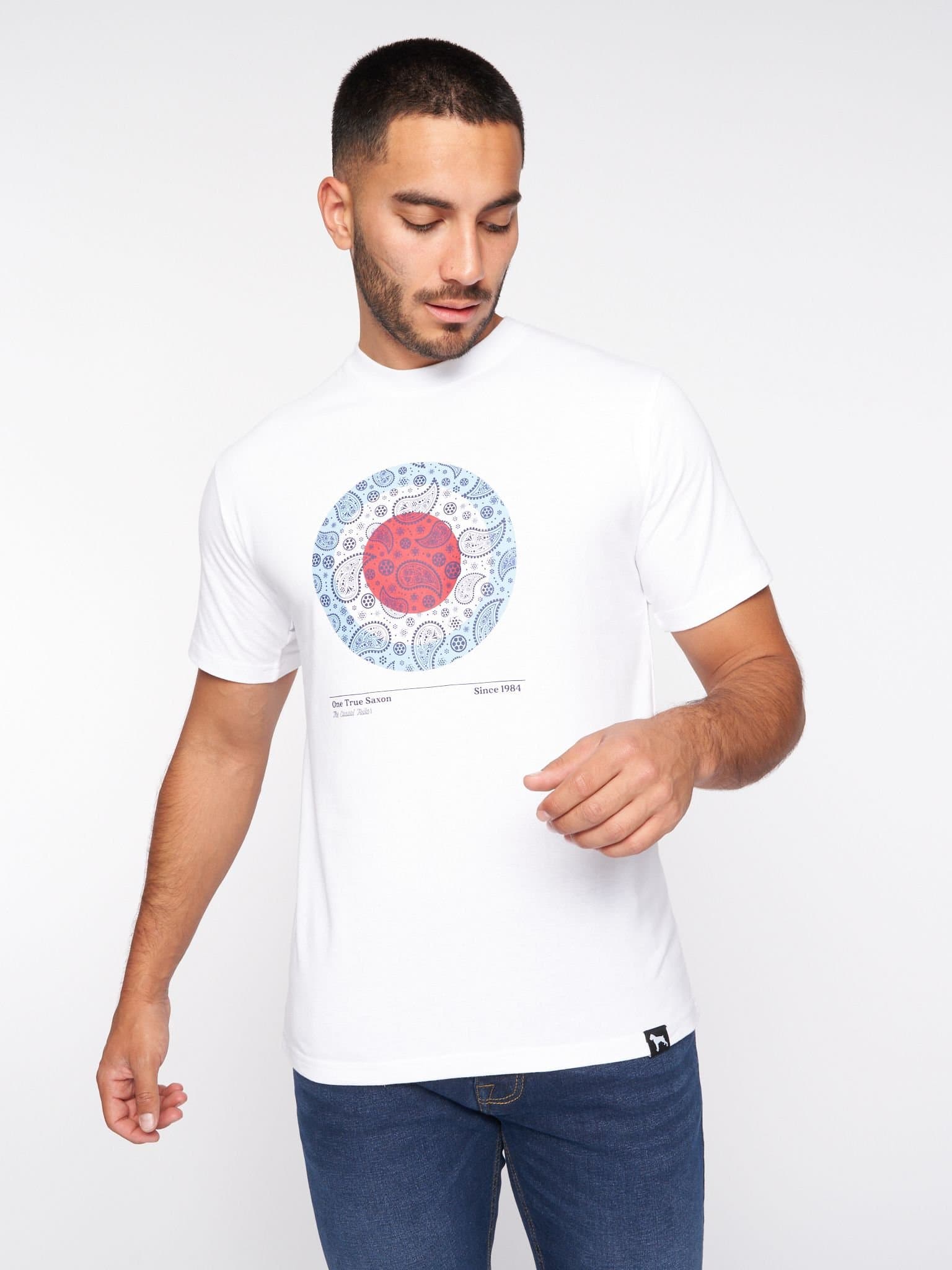 One True Saxon One True Saxon Men's Paisley T-Shirt in White