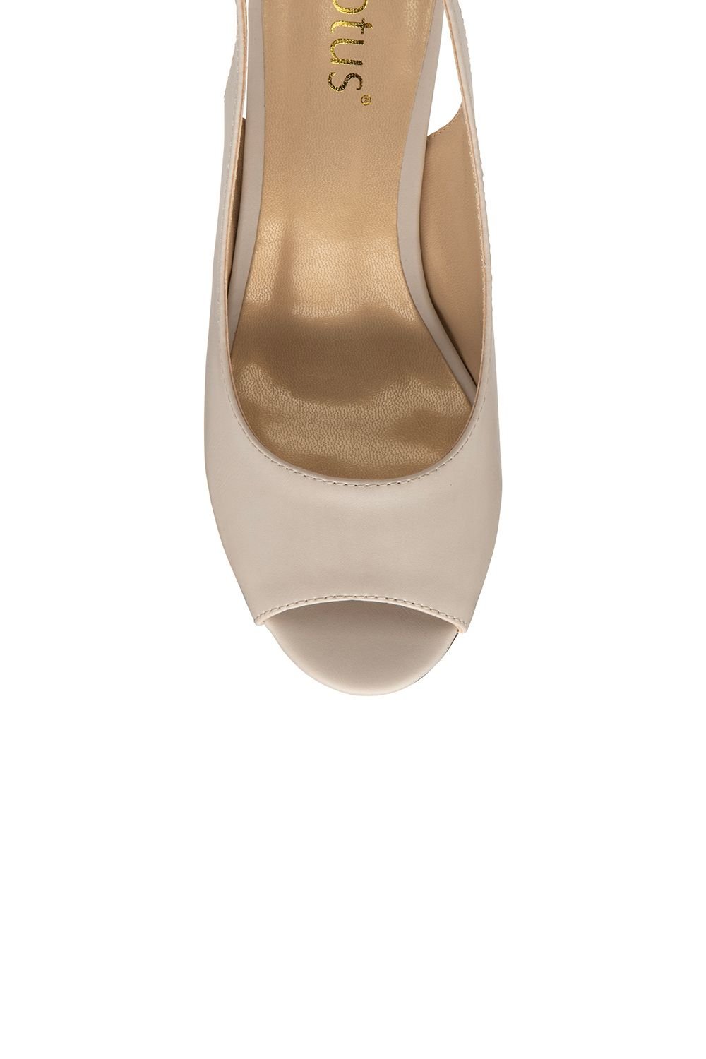 Lotus Lotus Women's 'Evelyn' Peep-Toe Shoes in Nude - 4
