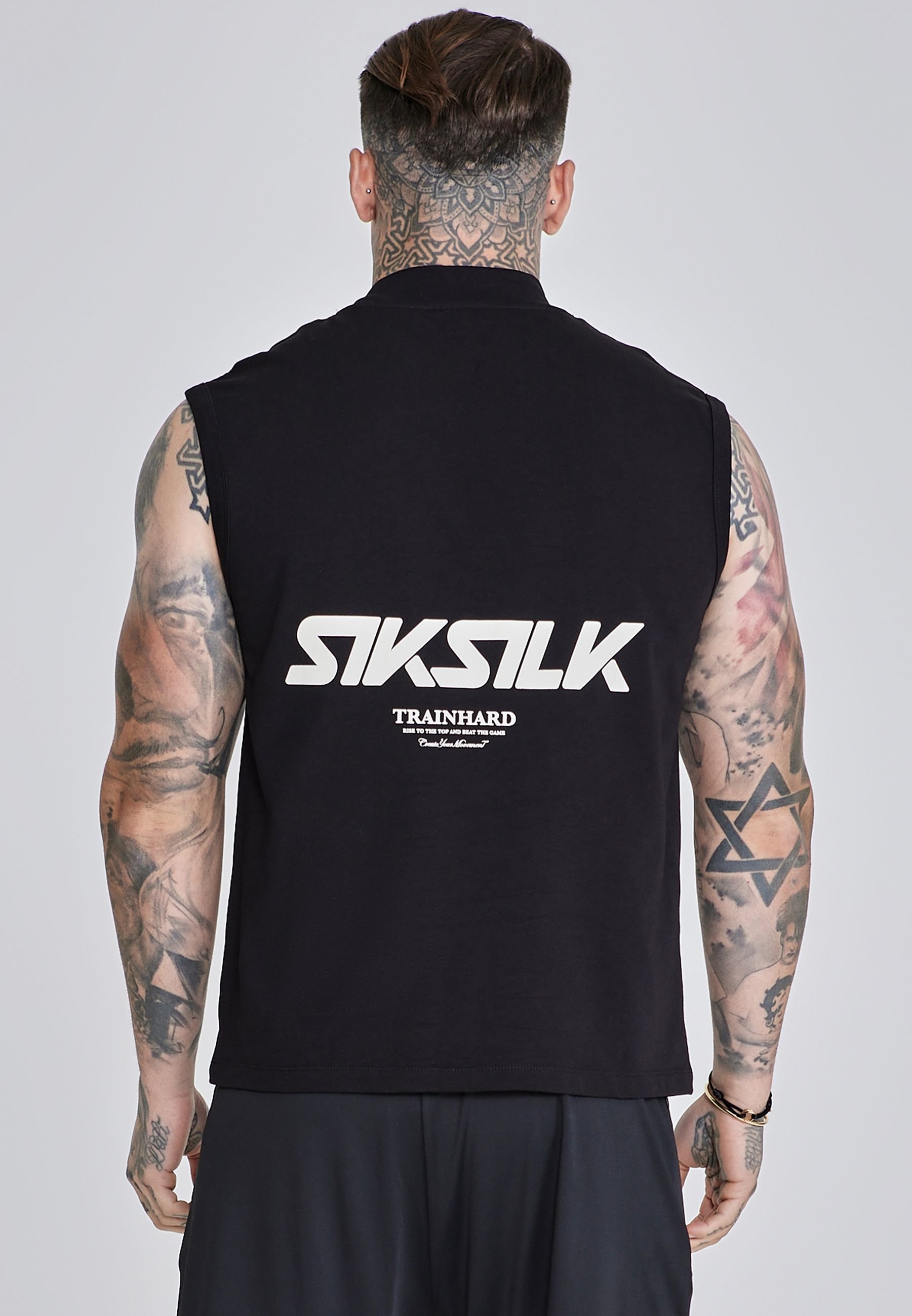 SikSilk SikSilk Men's Sleeveless T-Shirt in Black - 2