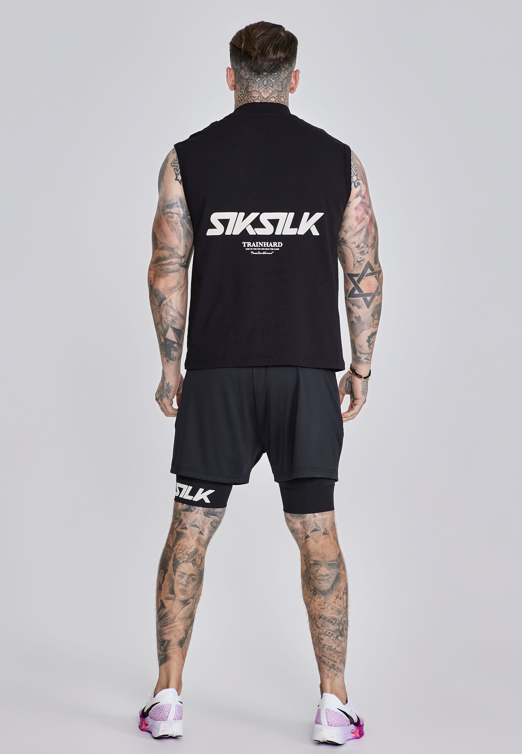 SikSilk SikSilk Men's Sleeveless T-Shirt in Black - 3