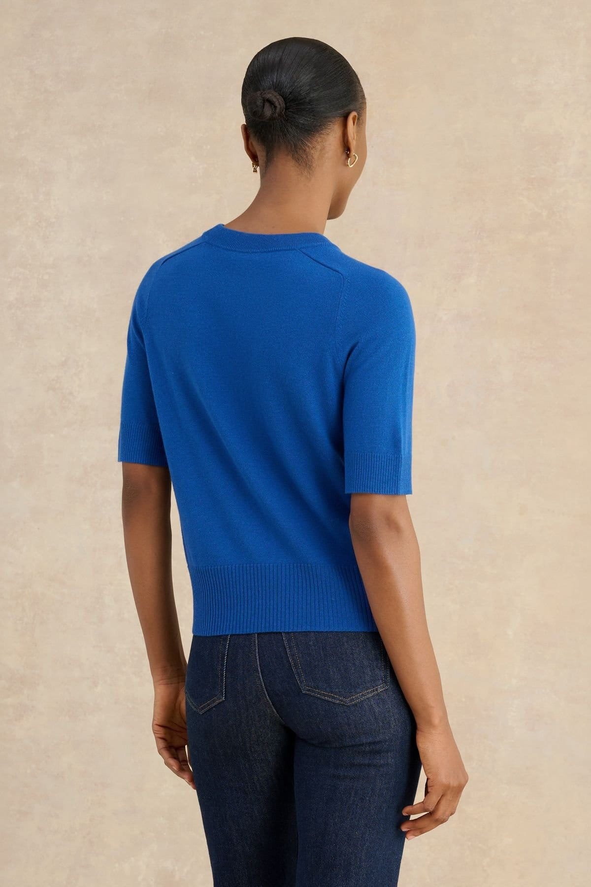 Hobbs London Hobbs London Women's Leena Knitted Top in Cobalt - 4