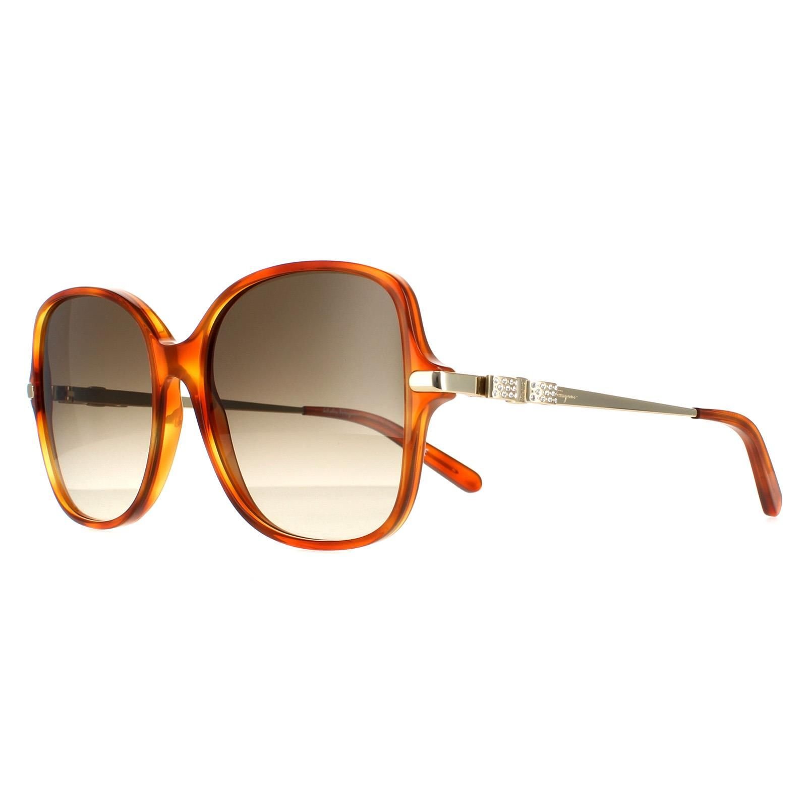 Salvatore Ferragamo Salvatore Ferragamo Women's Square Tortoise Grey Gradient SF990SR in Brown - 2