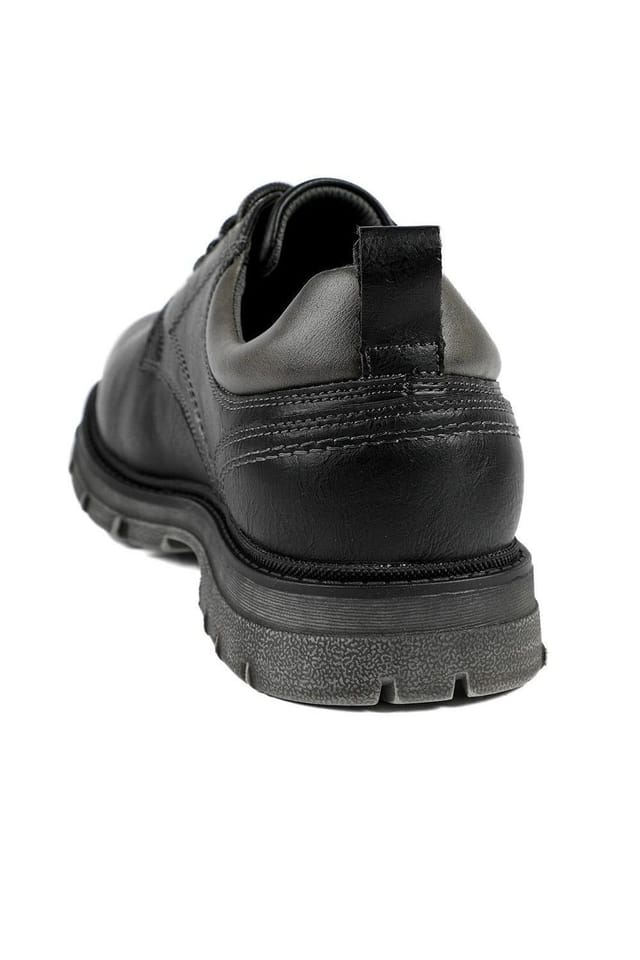 Pavers Pavers Men's Casual Chunky Lace Up Shoes in Black - 3