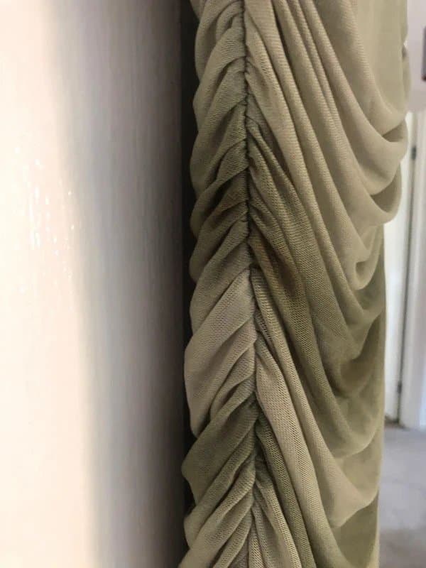 Zara Zara green tulle ruched bodycon mini dress
