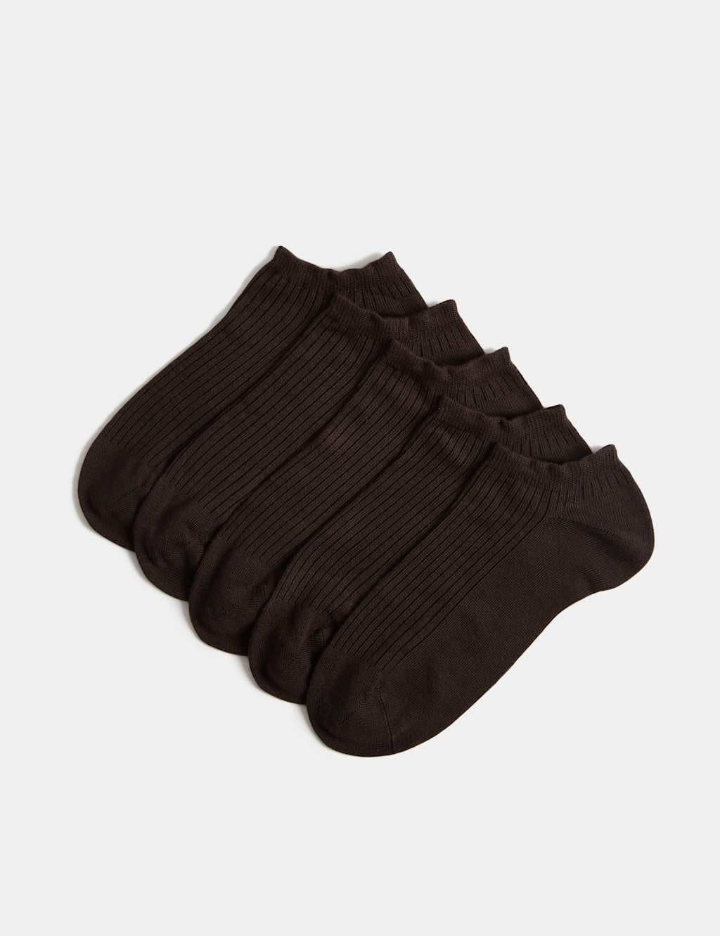 Marks & Spencer M&S 5 Pack Supersoft Trainer Liners™ Chocolate