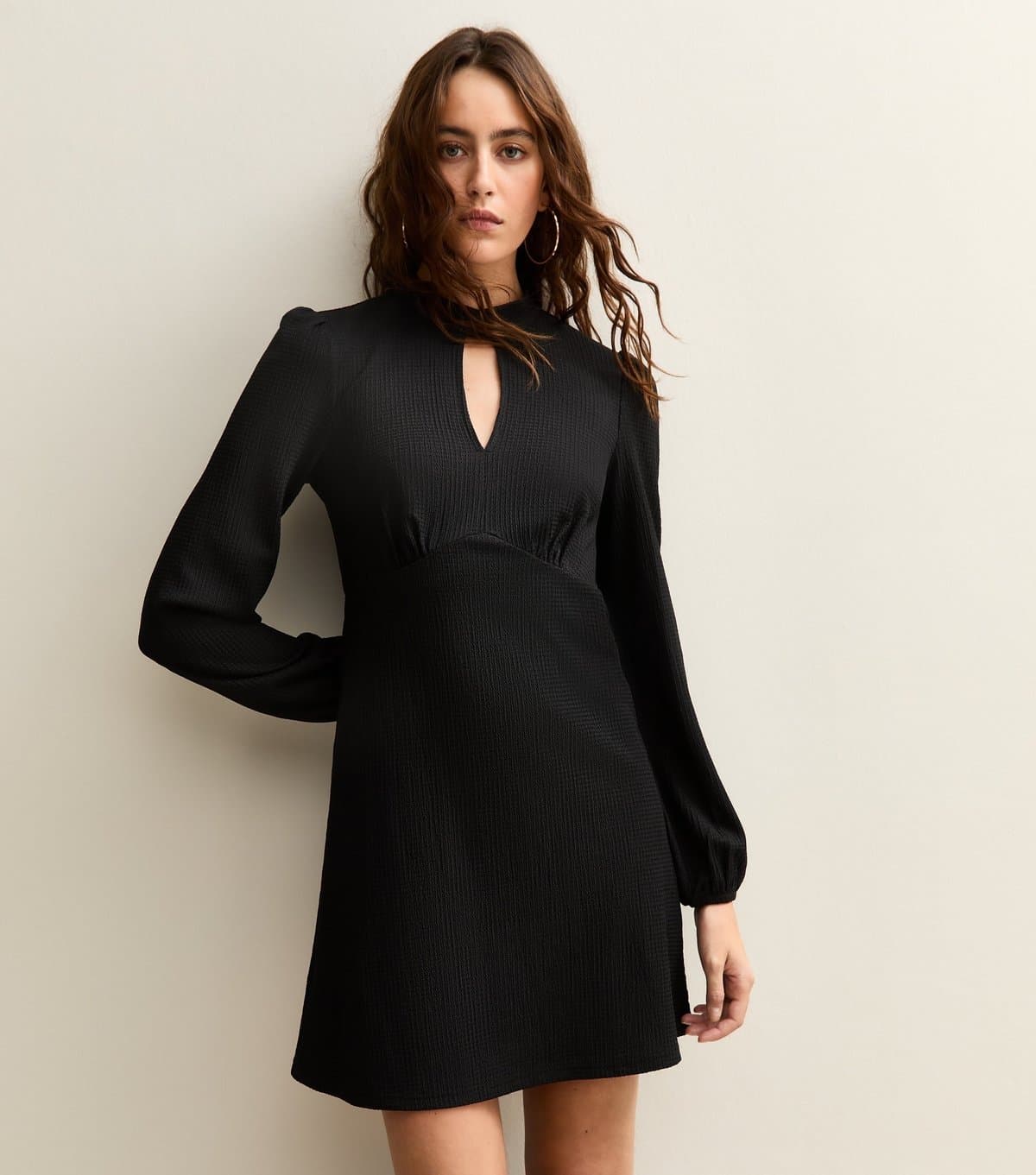 New Look Women's Black Keyhole Mini Dress New Look