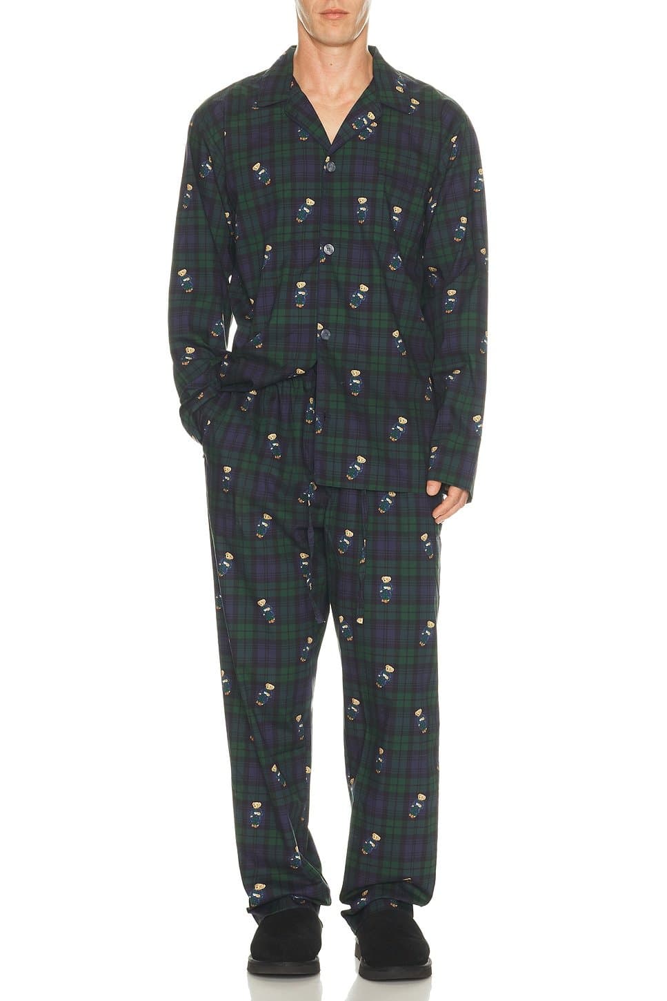 revolve Woven Long Sleeve PJ Top & PJ Pant Set