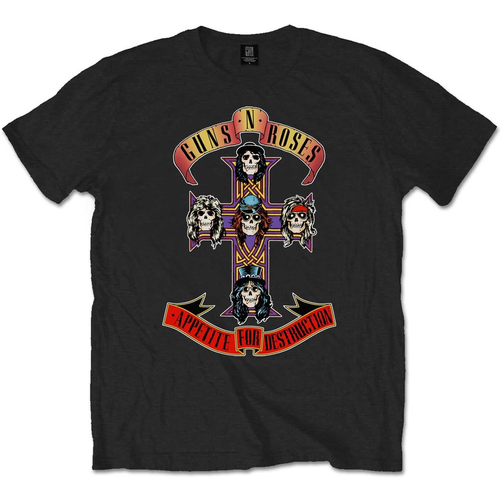 Guns N Roses Guns N Roses Men's Appetite For Destruction T-Shirt in Black - 3