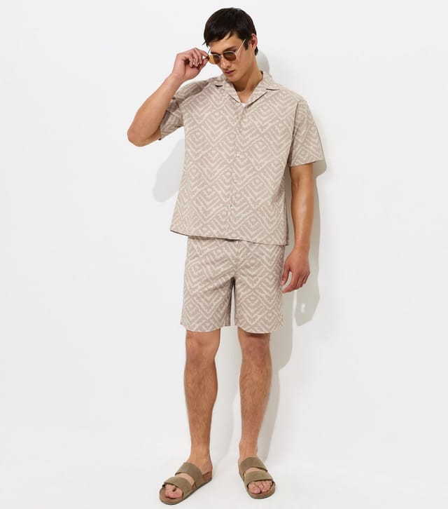 jack & jones Men's Brown Seersucker Shorts Jack & Jones New Look - 2