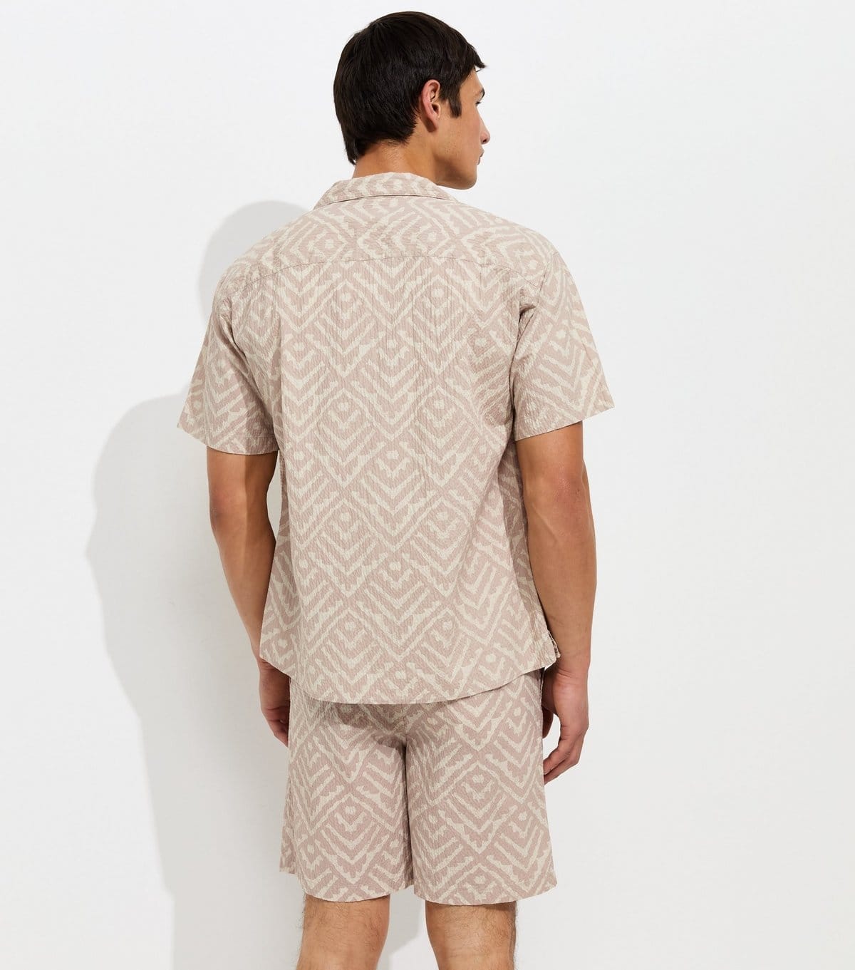 jack & jones Men's Brown Seersucker Shorts Jack & Jones New Look - 4