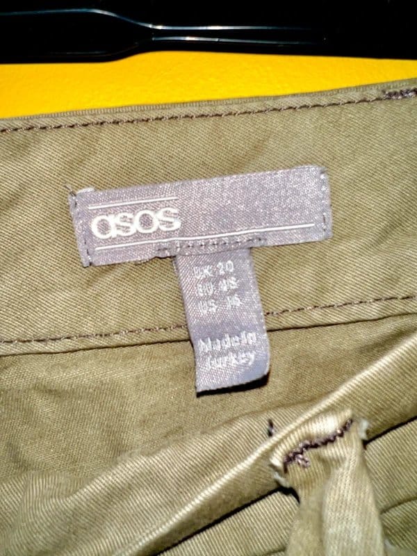 ASOS Khaki Barrel Leg Trousers - Size 20
