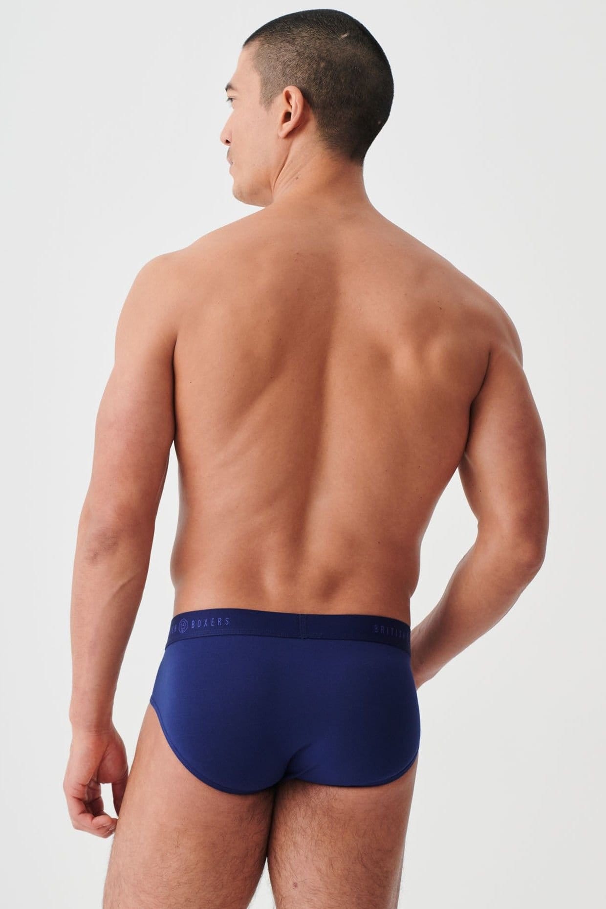 British Boxers British Boxers Men's Pack of Four "Fresh Navy" Bamboo Briefs in Navy - 4