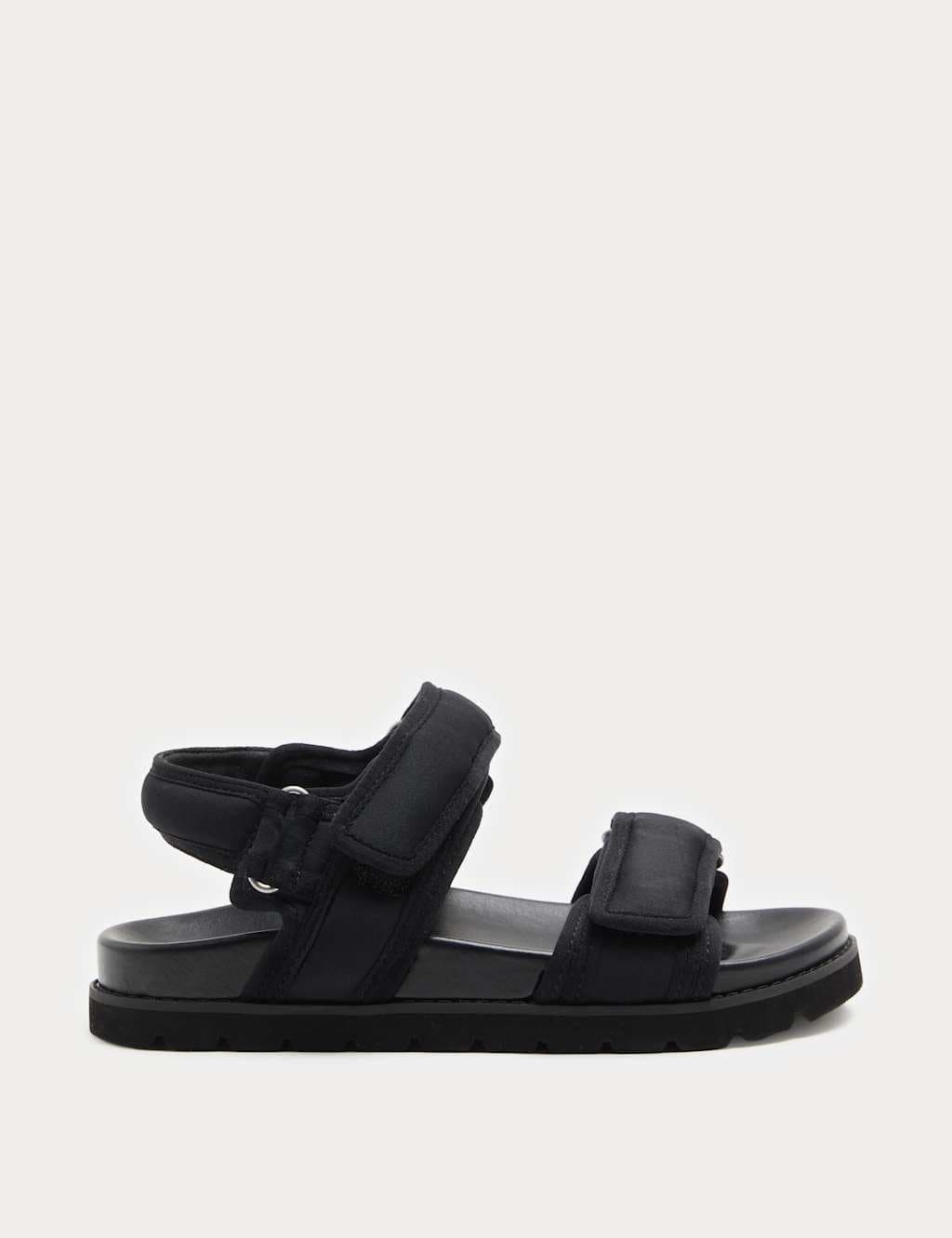 Marks & Spencer M&S Double Strap Chunky Footbed Sandals Black