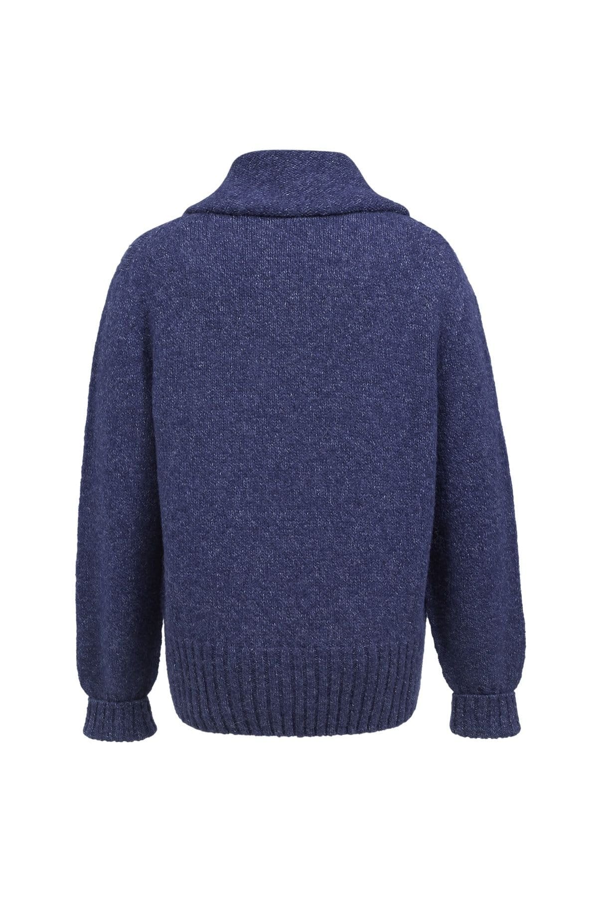 Celtic & Co Celtic & Co Women's Alpaca Silk Blend Cowl Neck Sweater in Dark Indigo - 4