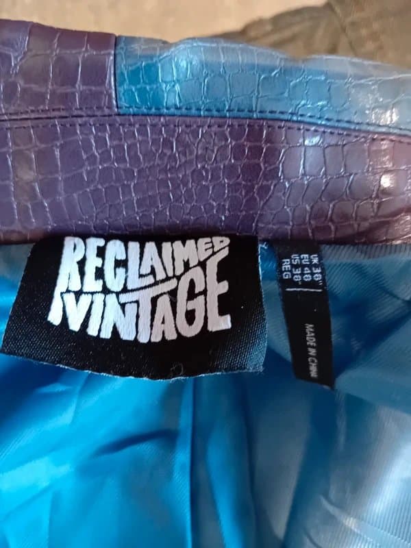 ASOS Reclaimed Vintage from Asos 2 Tone Faux BlazerCroco