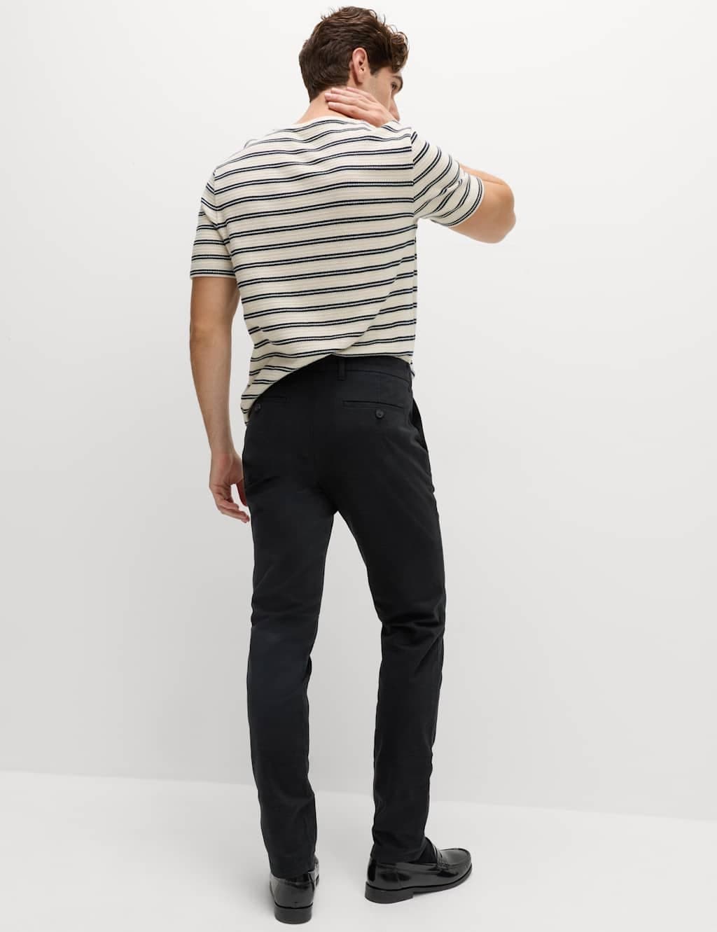 Marks & Spencer M&S Slim Fit Cotton Rich Stretch Chinos Black