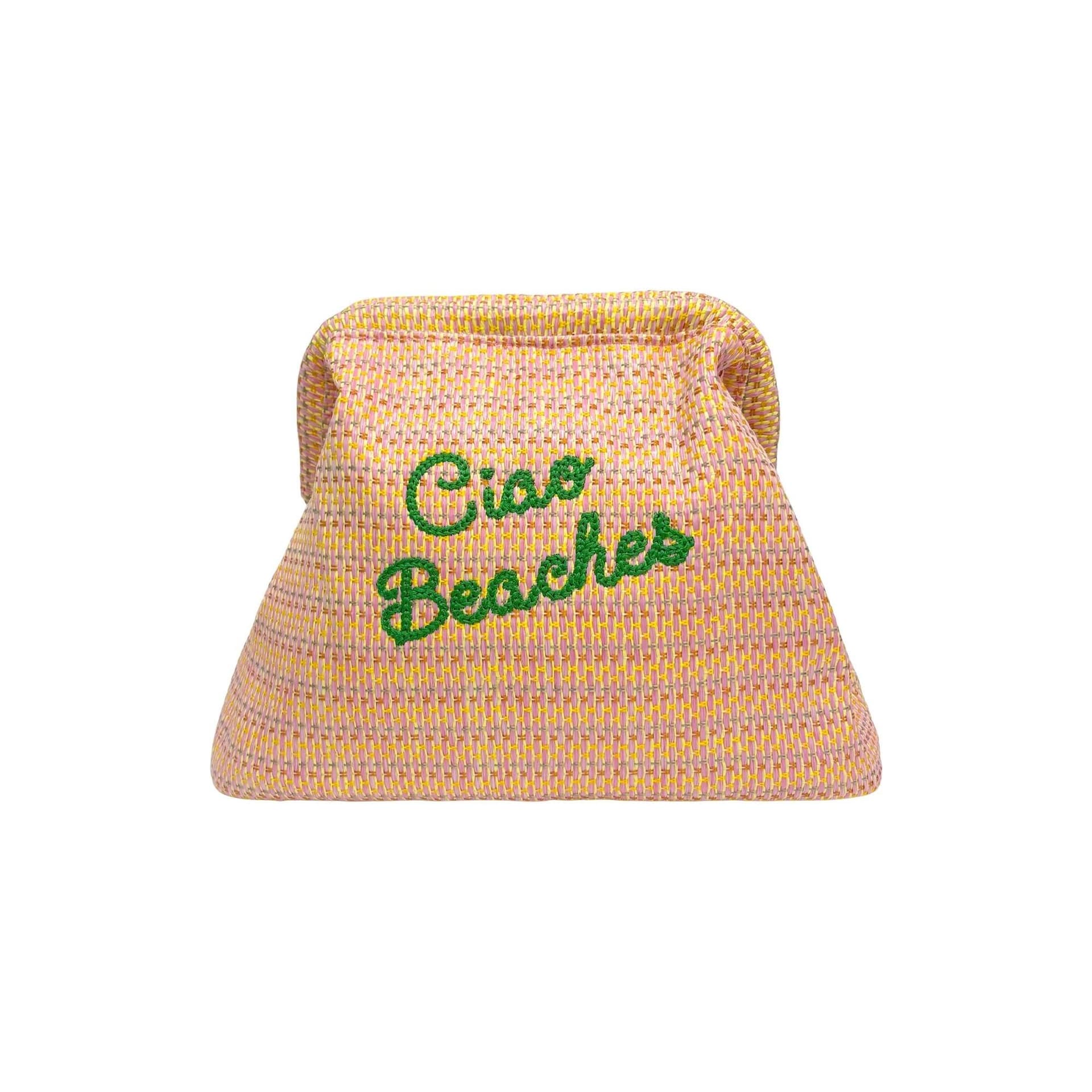 Lilly Loves Lilly Loves Baby Pink Straw Clutch Bag