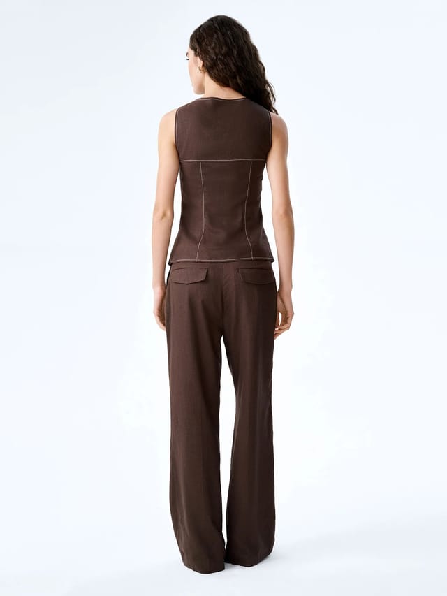 OMNES Austen Top in Chocolate - 3