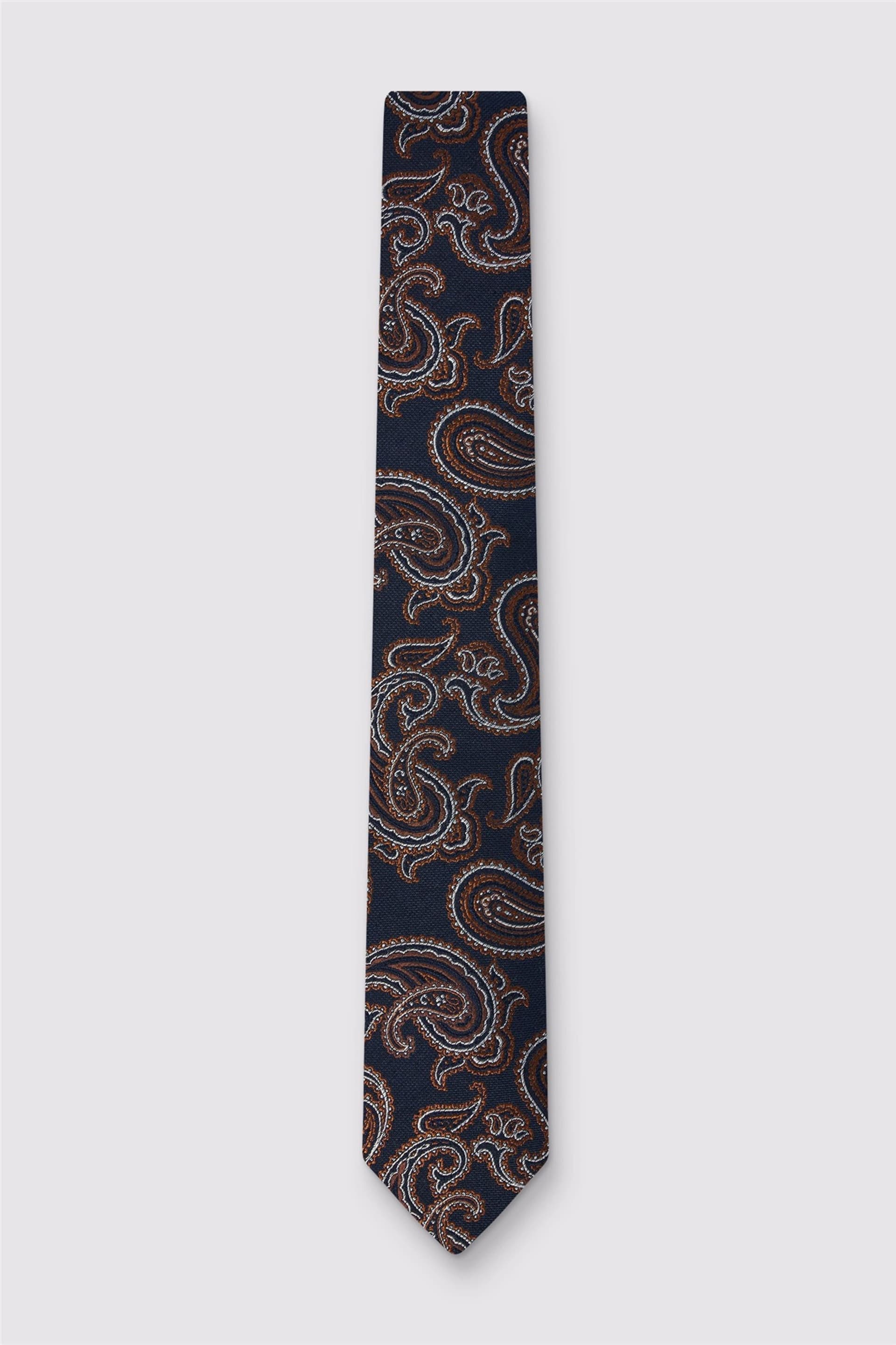 Ted Baker Ted Baker Men's Dark Blue Paisley Tie