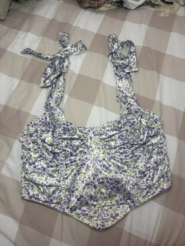 ASOS Design Floral corset top