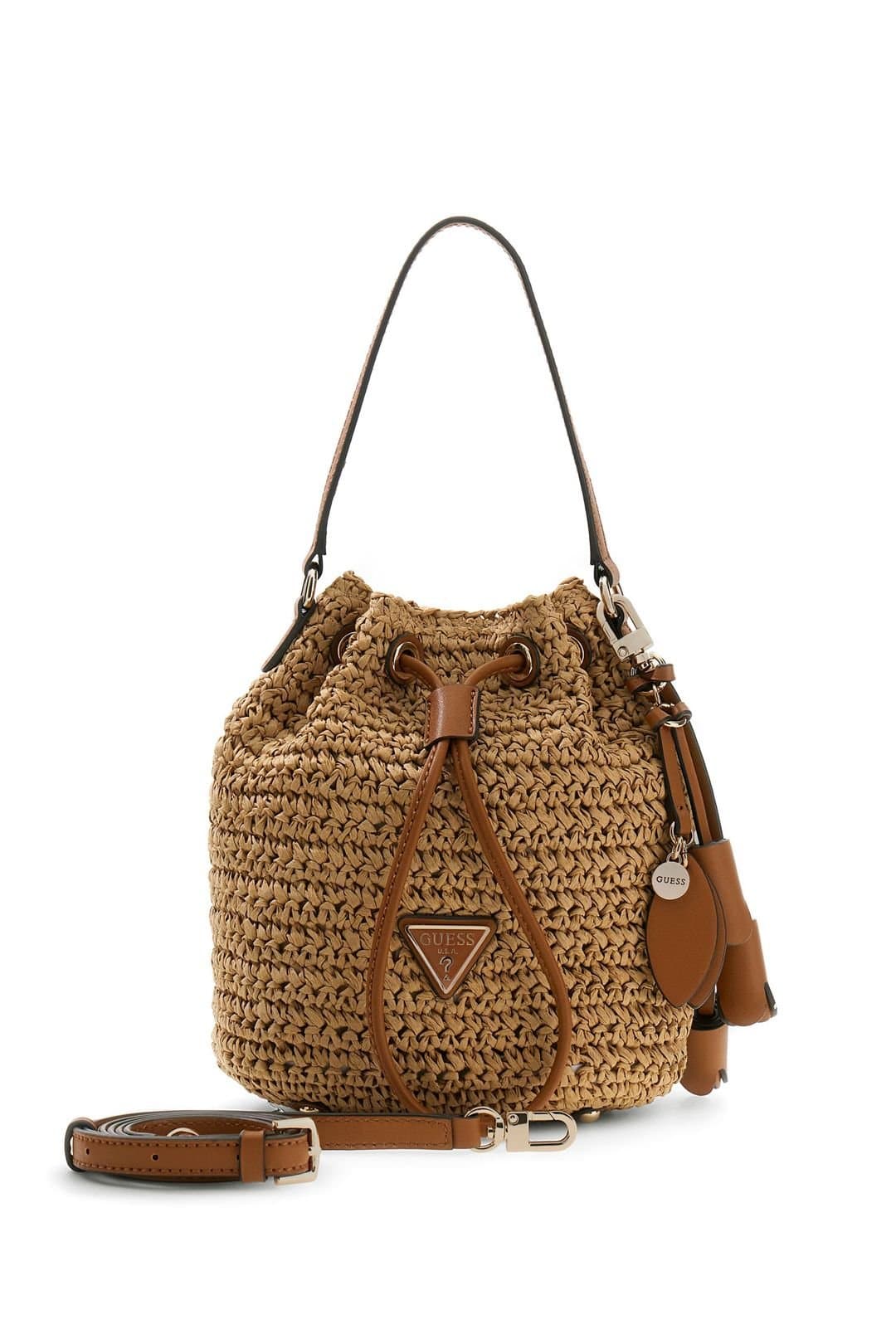 Guess Guess Women's Ofelia Top Handle Bucket Natural
