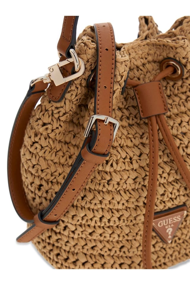 Guess Guess Women's Ofelia Top Handle Bucket Natural - 3