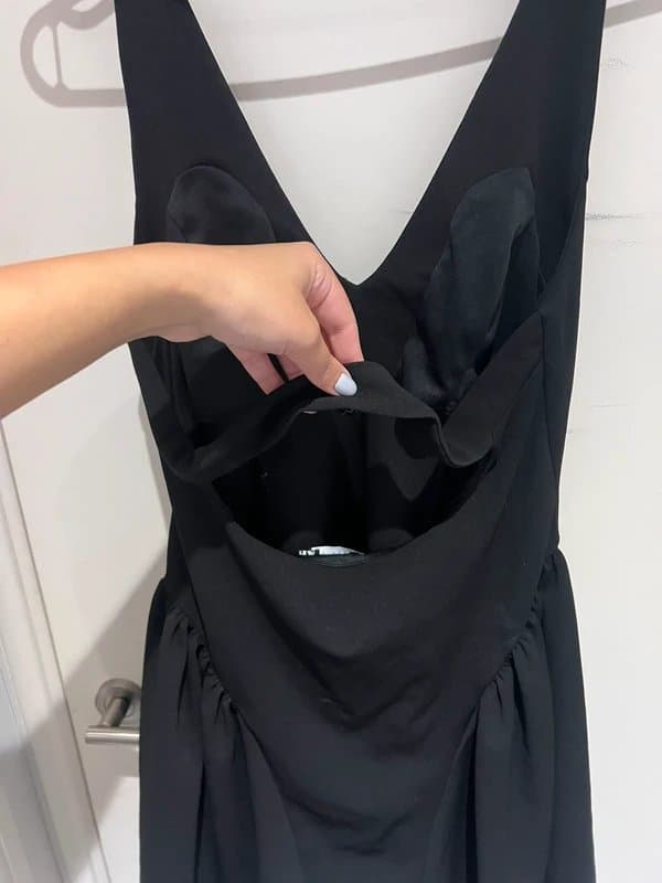 ASOS Design Halter Neck Corset Black Mini Dress