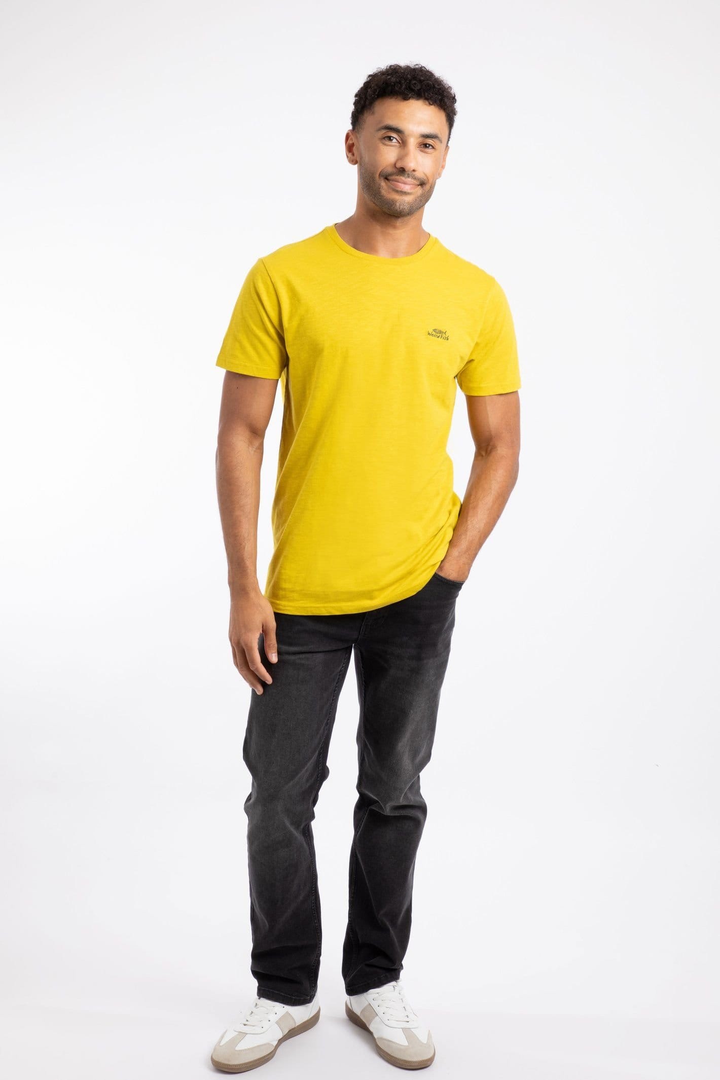 Weird Fish Weird Fish Men's Fished Branded T-Shirt in Light Green - 4