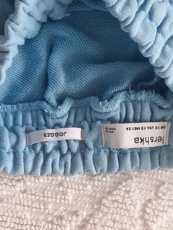 Bershka Bershka Blue Cuffed Joggers Size XS