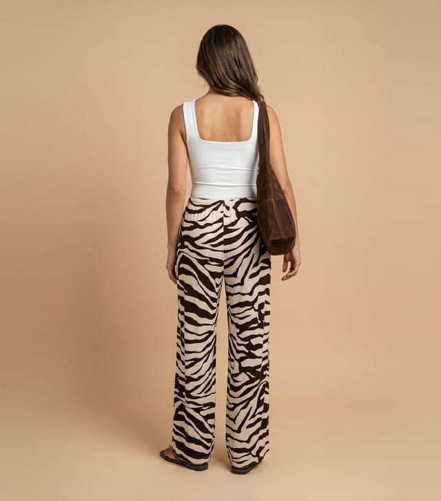 Urban Bliss Women's Brown Zebra Trousers Urban Bliss New Look - 3
